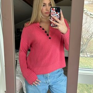 American Eagle Button-Up Knit